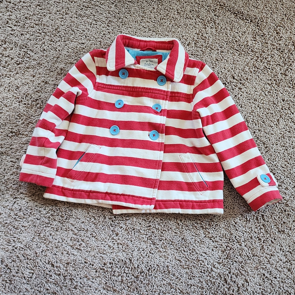 Red and White Striped Kids Jacket